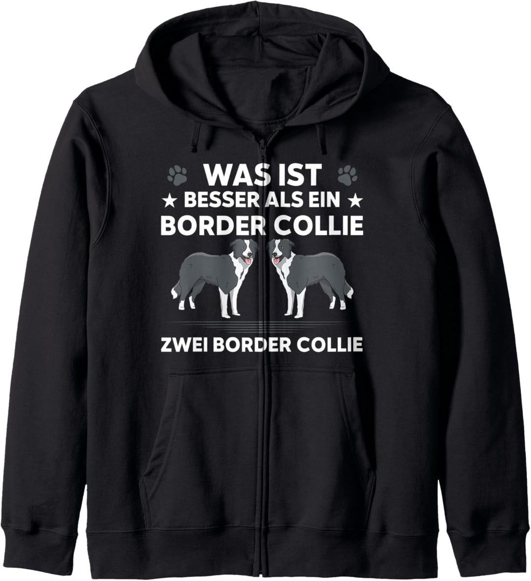Was ist besser als ein border collie - zwei border collie Kapuzenjacke