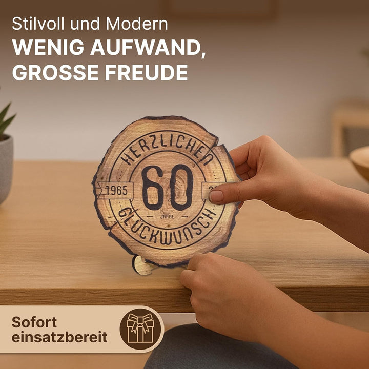 DARO Design - Holzscheibe - 40 Jahre - Grösse 30cm- Geschenk zum Jubiläum, 40 Geburtstag, Jahrestag