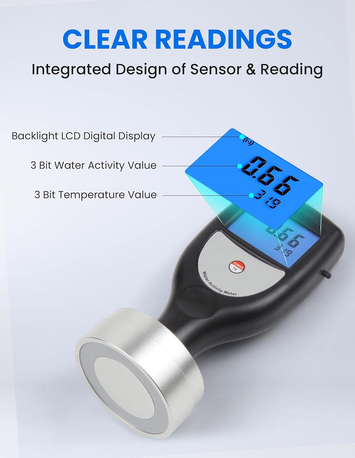 AMTAST Wasser-Aktivitätsmessgerät mit Bluetooth-Funktion für PC Smart Food Water Activity Meter WA-6