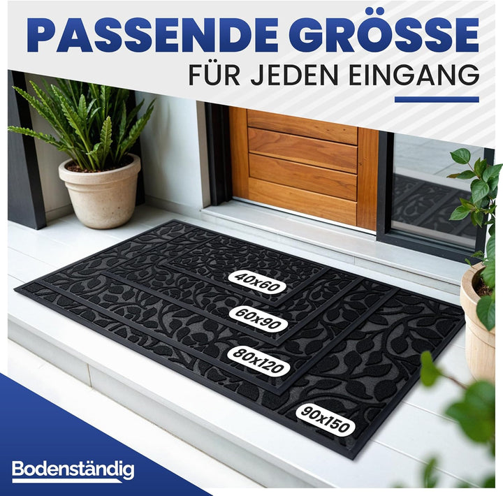 Fussmatte aussen und innen [robust] - Saubere Schuhe Dank geriffelter Oberseite - Perfekte Grösse 40