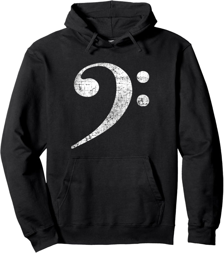 Bassschlüssel Design Bassspieler + Bassisten Geschenk Pullover Hoodie