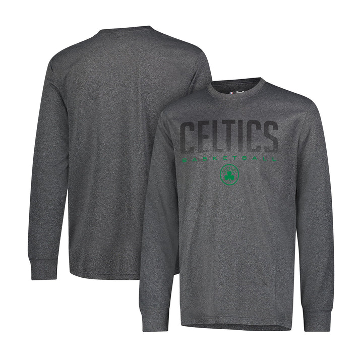 NBA Herren T-Shirt Long Sleeve Pullover Performance Tee Shirt, Team Logo Grau Boston Celtics M, Bost