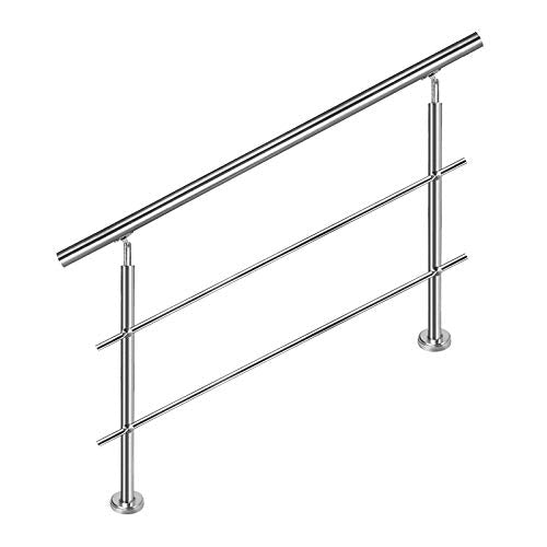 HENGMEI 80cm Treppengeländer Edelstahl-Handlauf Geländer Geländerstäben Terrassengeländer Bausatz Tr