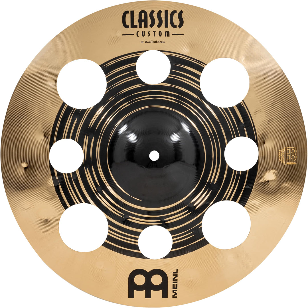 Meinl Classics Custom Dual 16 Zoll Trash Crash (Video) Schlagzeug Becken (40,64cm) B12 Bronze, Dunkl