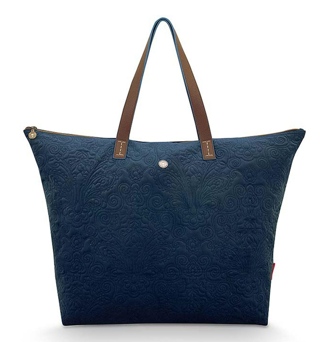 Pip Studio Tote Bag Velvet Quiltey Days 66x20x44 Blau, 66x20x44 Blau