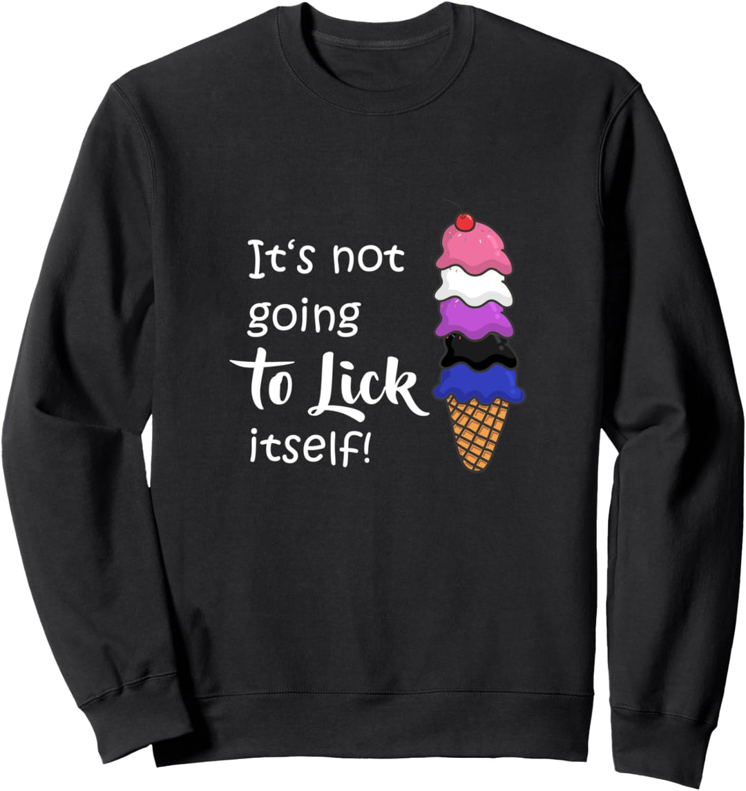 LGBTQ Nonbinary Bigender Nicht Binär Ice Cream Witzig Spruch Sweatshirt