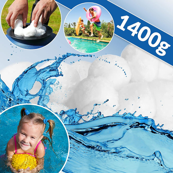 Monzana Filterbälle 1400g ersetzen 50kg Filtersand für Pool Schwimmbad Aquarium Teich Sandfilteranla
