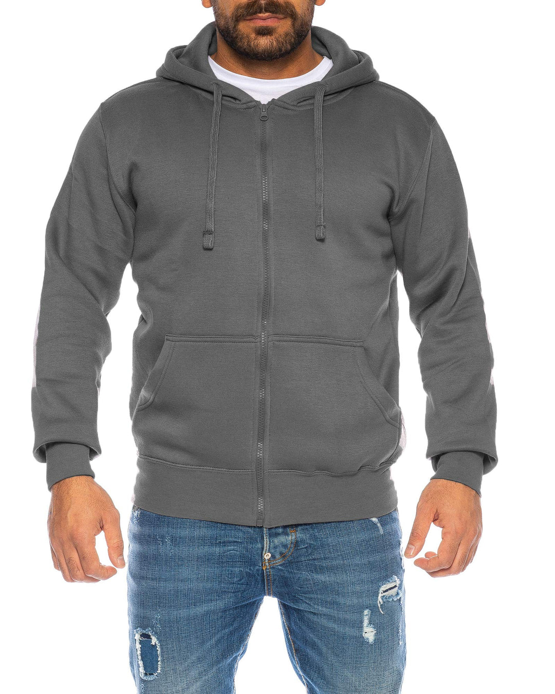 Raff & Taff Herren Zipper Hoodies Kapuzenjacke Sweatjacke Übergangsjacke Jacke Basic Schlicht bis 10