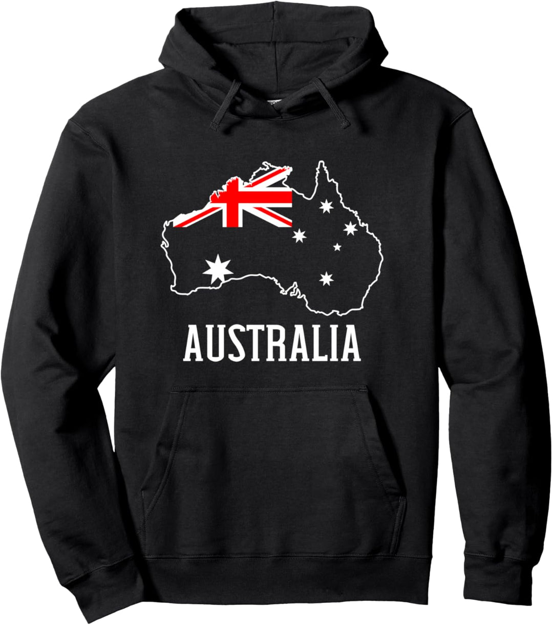 Australien Karte Flagge Pullover Hoodie