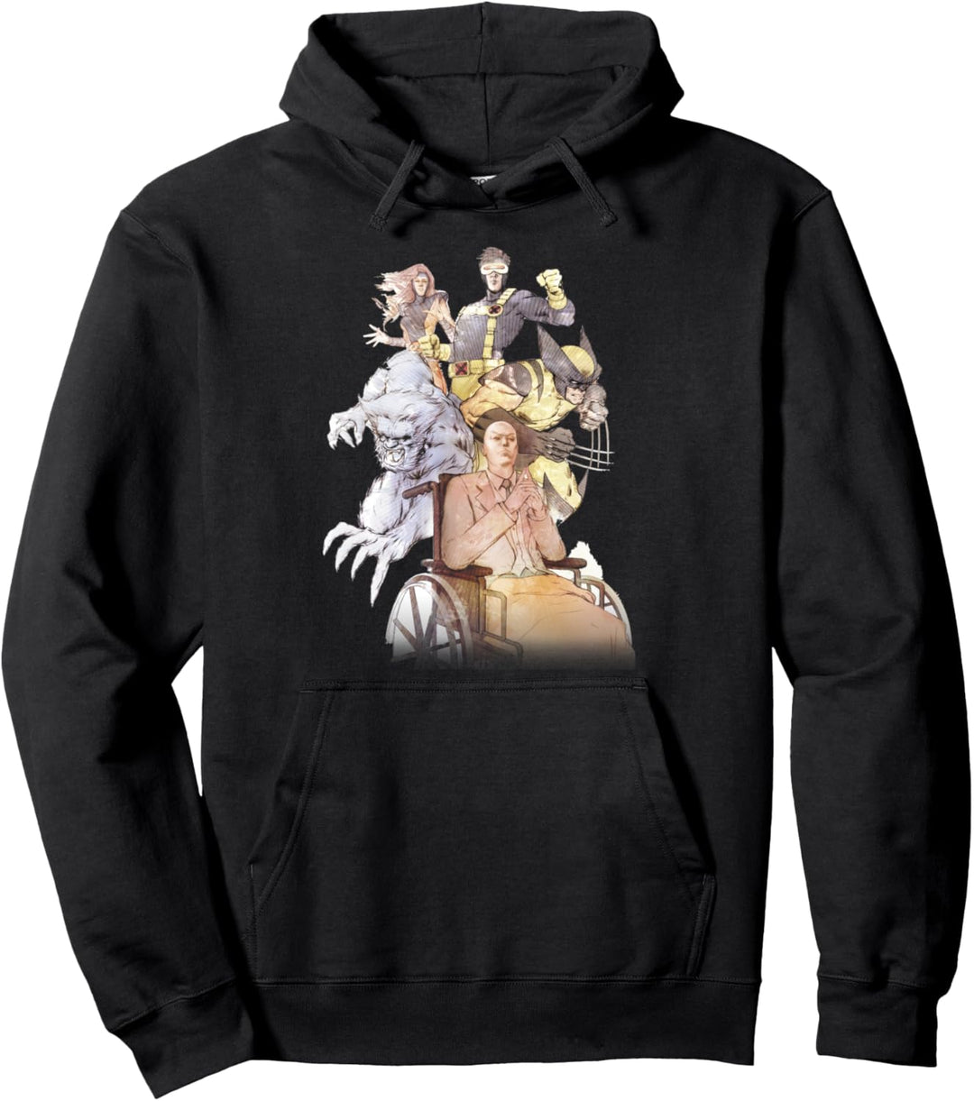 Marvel X-Men Xavier Vintage Group Sketch Pullover Hoodie