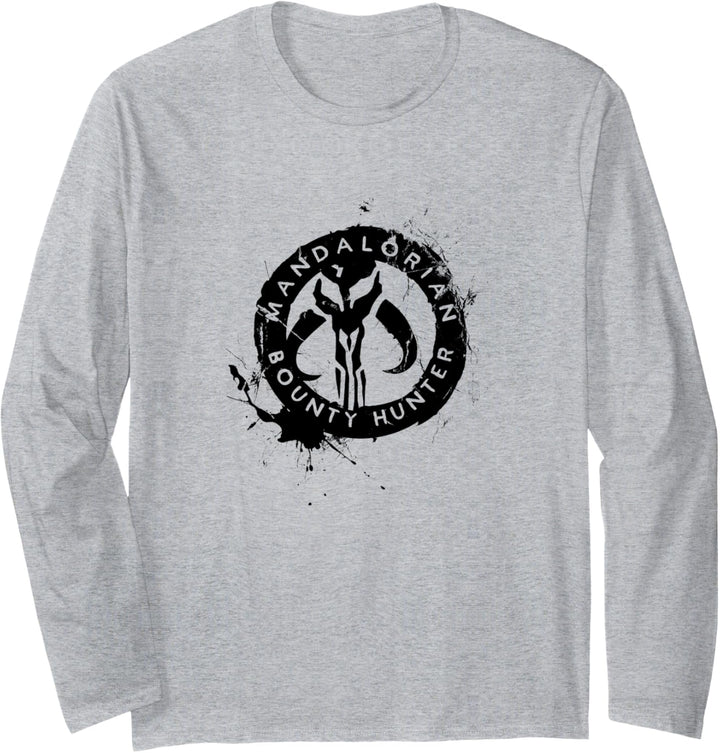Star Wars The Mandalorian Paint Splatter Emblem Langarmshirt
