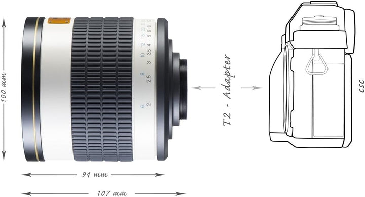 Walimex pro 500/6,3 DSLR Spiegel Objektiv für Pentax K, Kameraobjektiv mit 500 mm Brennweite, Spiege