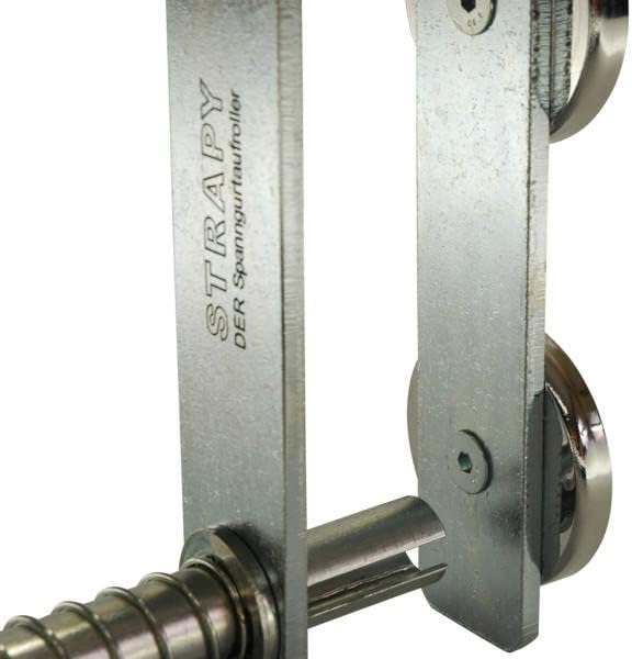 DER Spanngurtaufroller - mit Neodym-Magneten und Edelstahl-Halteplatte