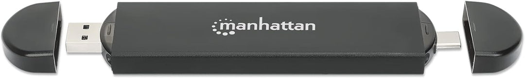 Manhattan USB zu SDD Schrank M.2 NVMe und SATA 130639 USB 3.2 Gen 2 Typ-C Stecker und Typ A Stecker