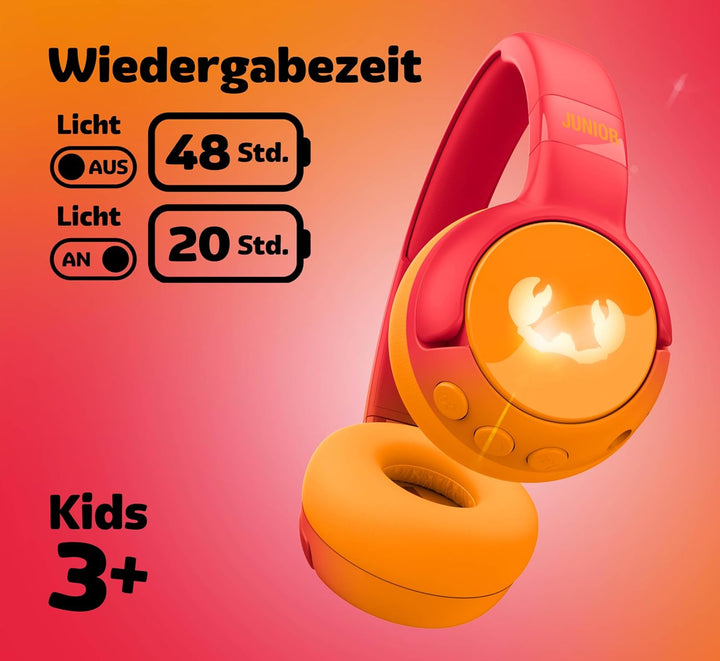 Fresh 'n Rebel Code Junior, kabellose Bluetooth-Kopfhörer für Kinder, sicherer Klang (, Funny Fox