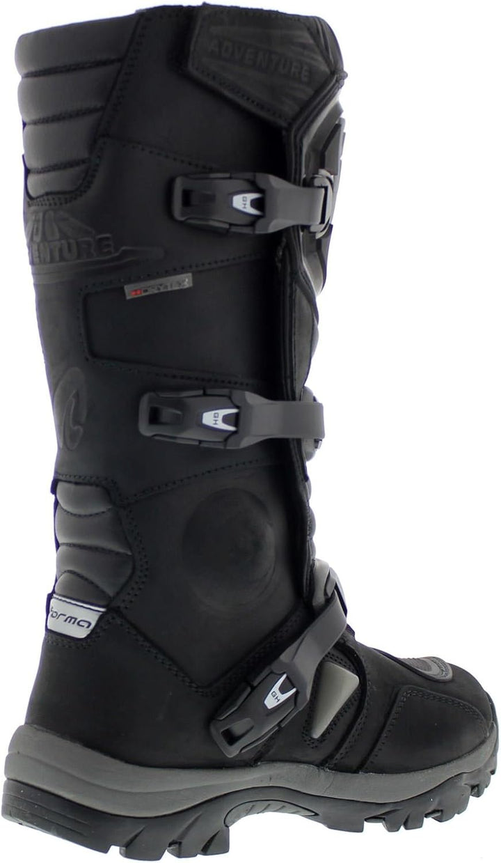Forma Adventure Dry Wasserdichte Motorradstiefel 47 EU Schwarz, 47 EU Schwarz