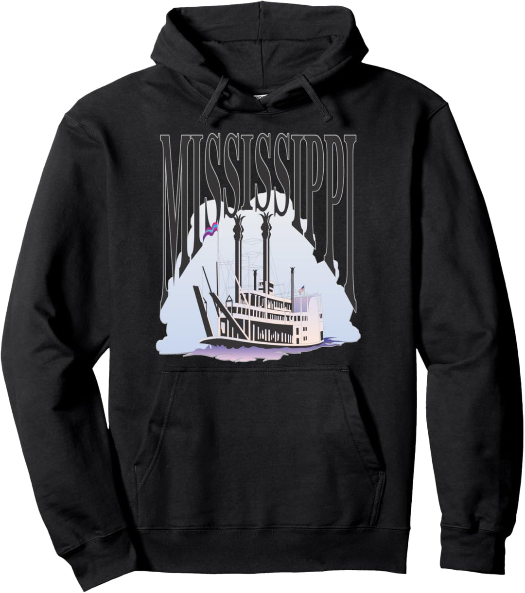 Mississippi Dampfboot auf Mississippi River Twain Two Fathoms Pullover Hoodie