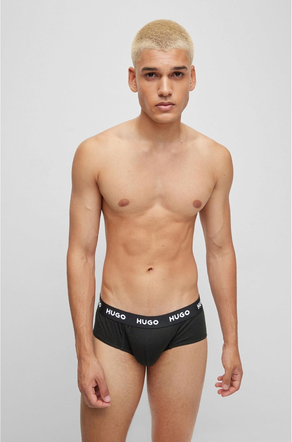 HUGO Herren HIPBRIEF TRIPLETPACK Dreier-Pack Slips aus Stretch-Baumwolle mit Logo am Bund XL New - B