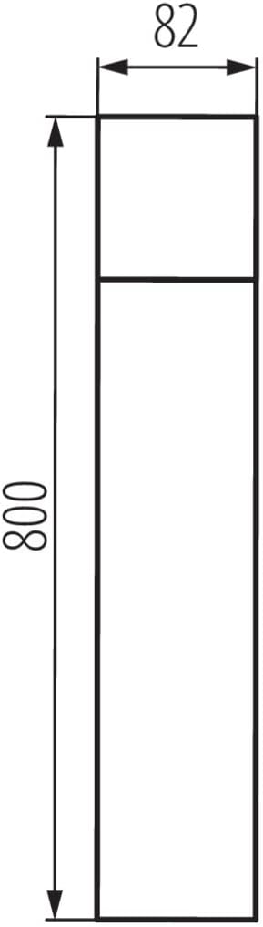 Kanlux 29013 VADRA 80 Aussenstandleuchte Glühlampe, Kompakt-Leuchtstofflampe, LED GU10, Par 16 Anth