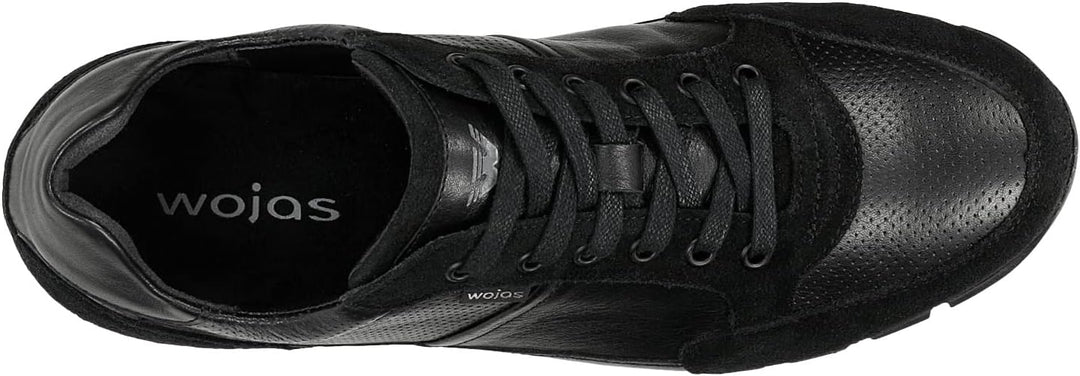 WOJAS - Herren Sneakers I Leder I Weiches Innenfutter I Dunkelblaue Akzente I Praktisch und Bequem I