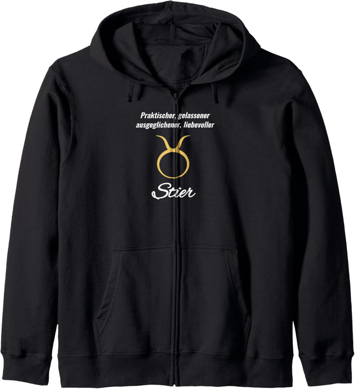 Sternzeichen Zodiak Stier Geburtstag April Mai Kapuzenjacke
