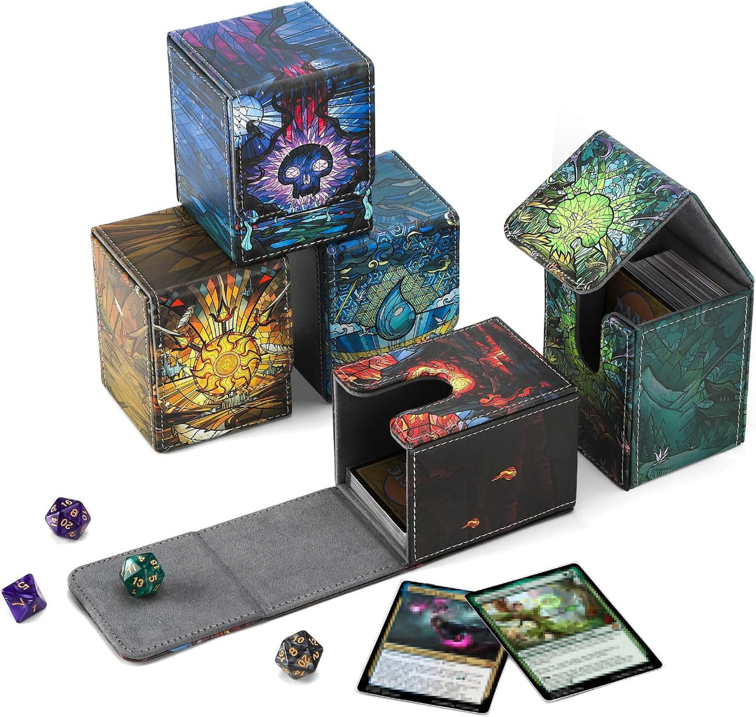 Deck Box für MTG Karten, TCG Aufbewahrungsbox für Magic The Gathering Karten für über 100 einzeln ge