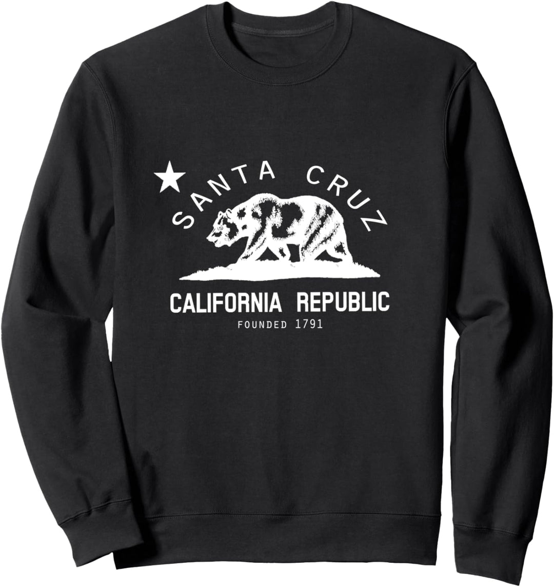 Santa Cruz California Bear Republik Flagge Surf Town Souvenir Sweatshirt
