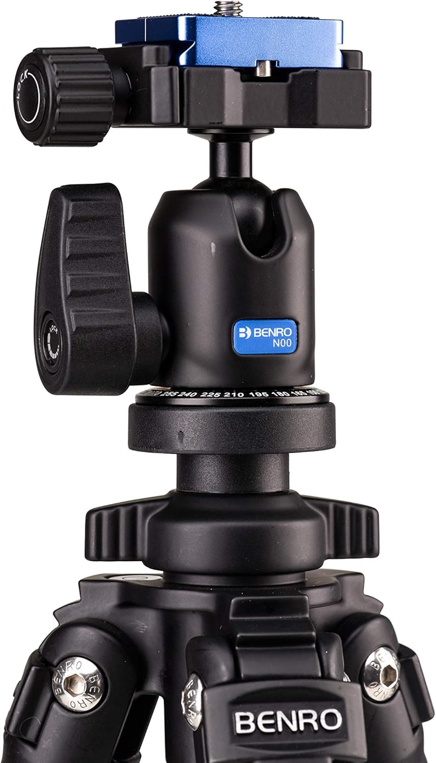 BENRO Slim TSL08AN00 Aluminium Stativ Kit mit Kugelkopf N00, Slim