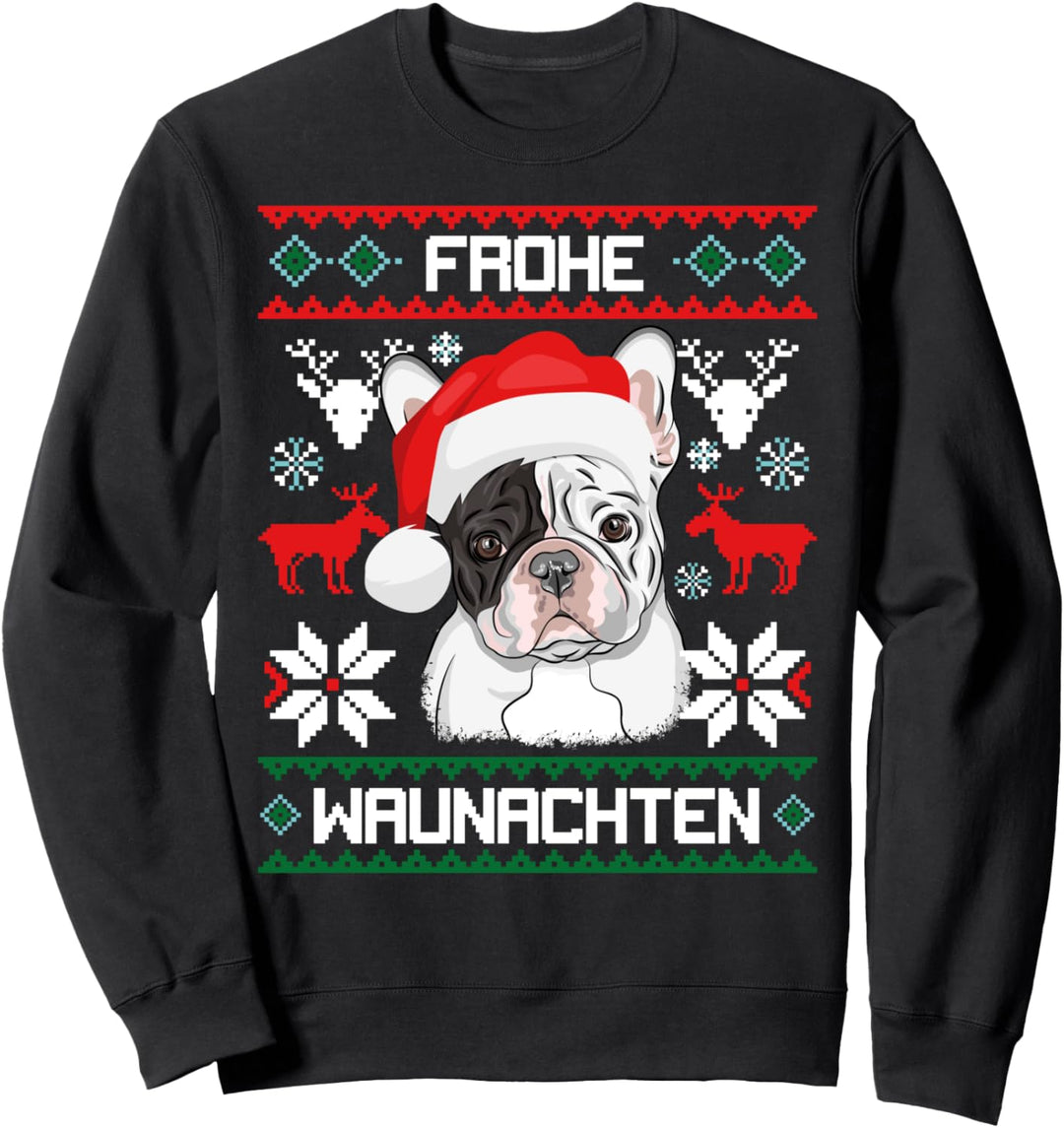 Französische Bulldogge Frohe Waunachten Weihnachten Frenchie Sweatshirt
