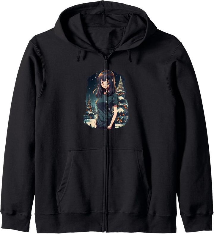 Anime Weihnachts Design zu Weihnachten Kapuzenjacke