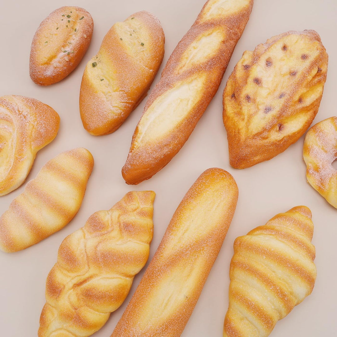 Funzhan 2 Stück Künstliches Brot Realistische Lange Laib Künstliche Baguette Bäckerei Dekoration Gef