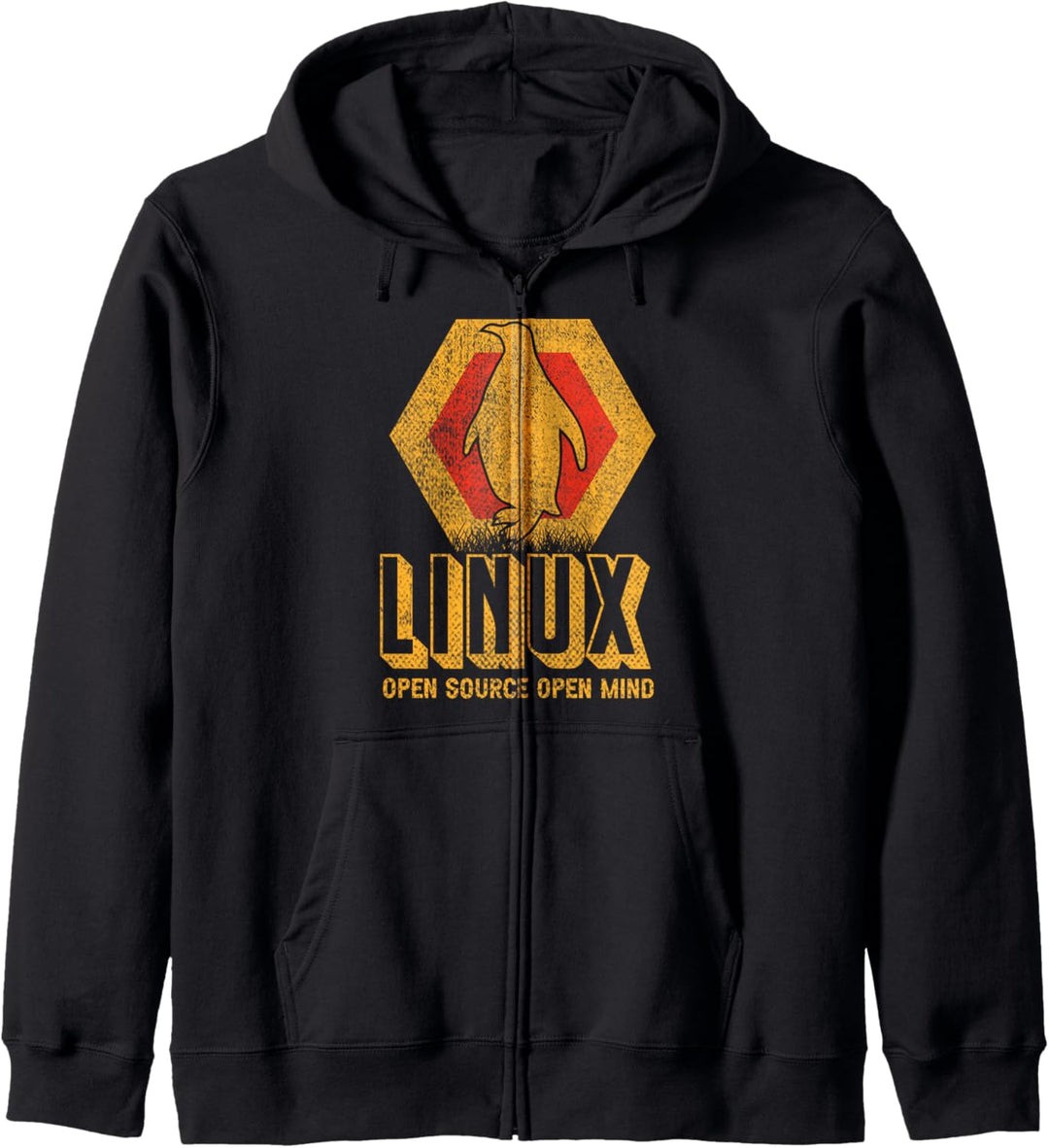 Linux Open Source Pinguin Nerd Himmel Geek Software Kapuzenjacke
