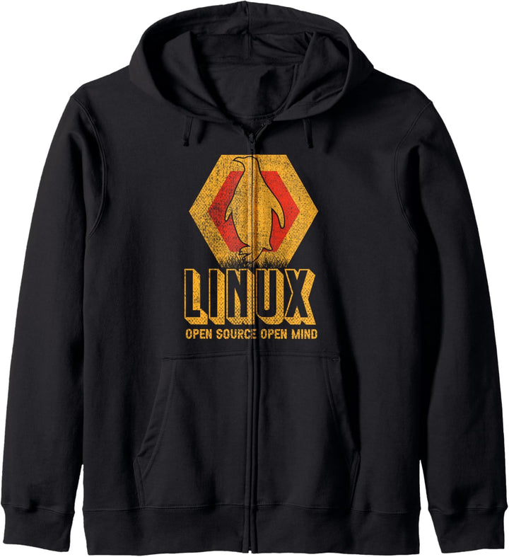 Linux Open Source Pinguin Nerd Himmel Geek Software Kapuzenjacke