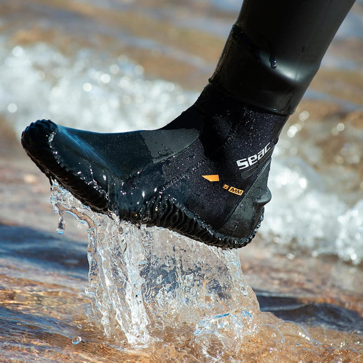 Seac Basic HD, Füssling aus 5 mm Neopren und fester Laufsohle, Taucherschuhe für Geräteflosse XXS, X
