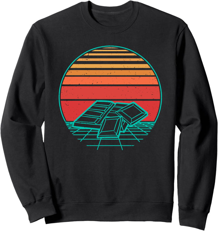 Schokolade Patisserie Schoko Retro Vintage Sunset Sweatshirt