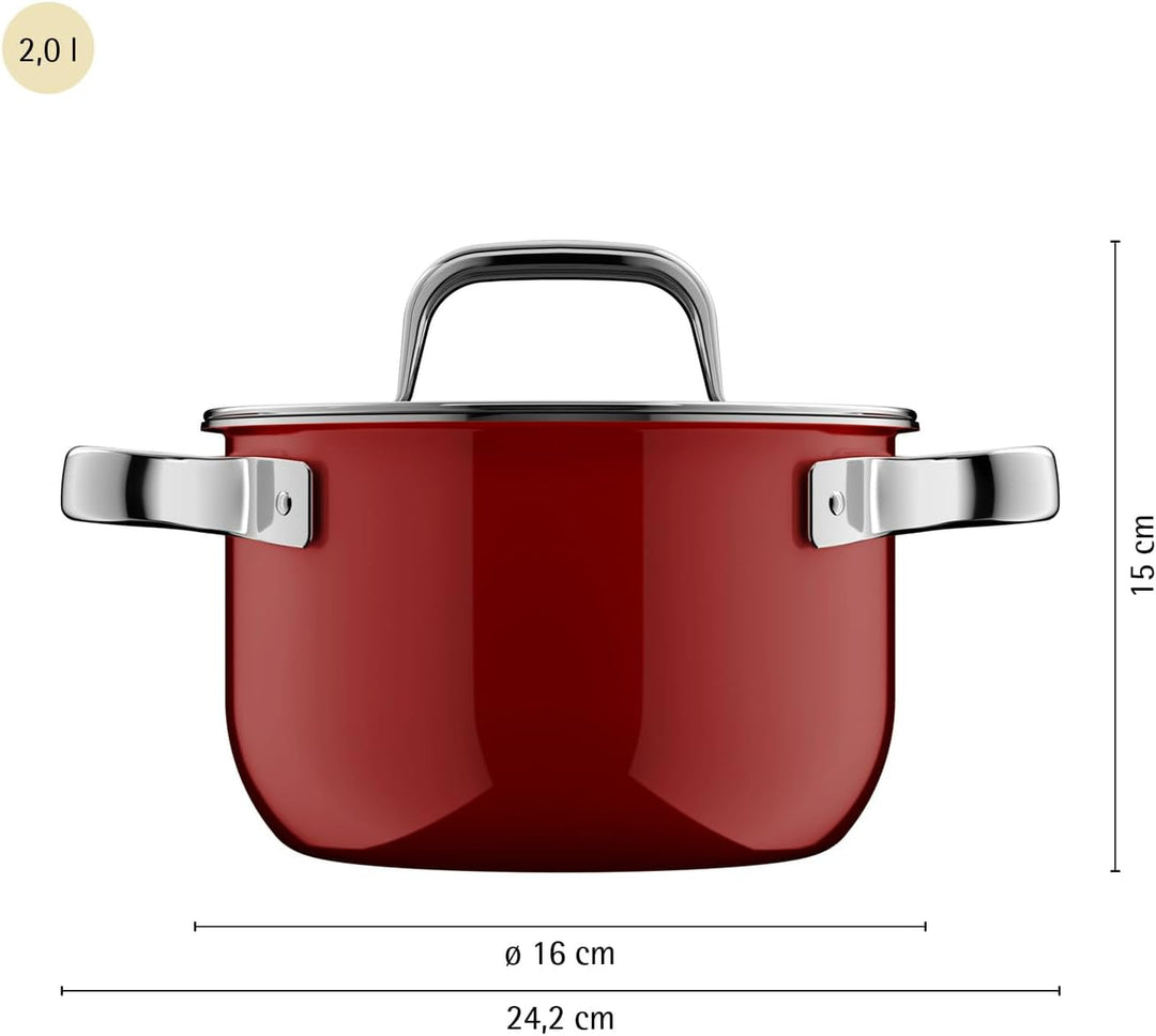 WMF Fusiontec Mineral Pro, Bratentopf, Deckel, 24 cm, langlebig, kratzfestes Material, Kochtopf Indu