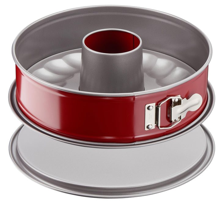 Tefal 1642814 Delibake Savarinform mit Scharnier, 27 cm, Karbonrot One size, One size