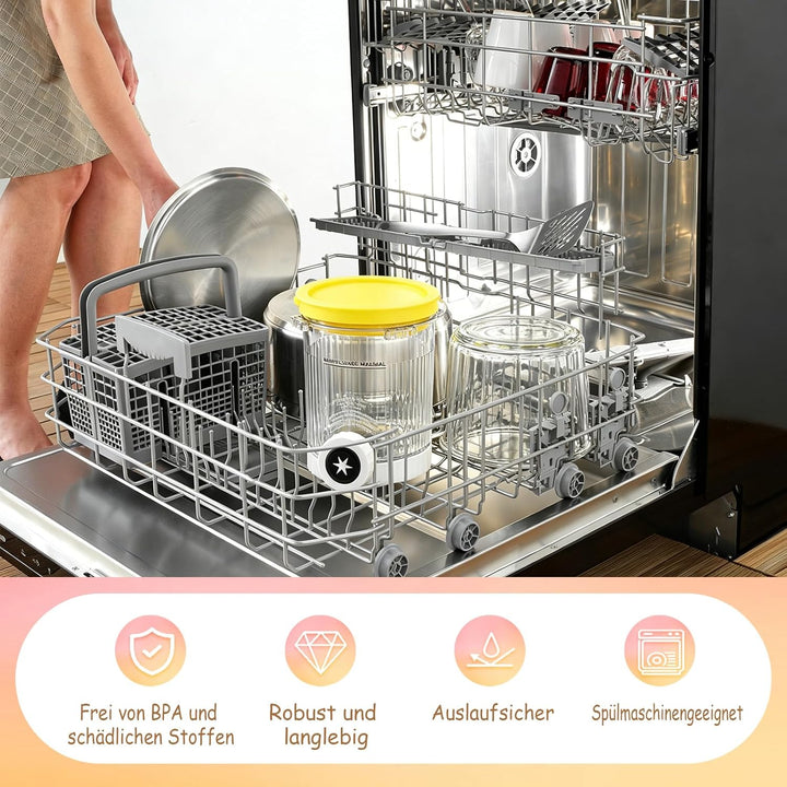4 Stück für Ninja Swirl Creami Behälter, 480 ml Eisbehälter für NC701 &amp; NC700 Serie Eismaschinen, Ei