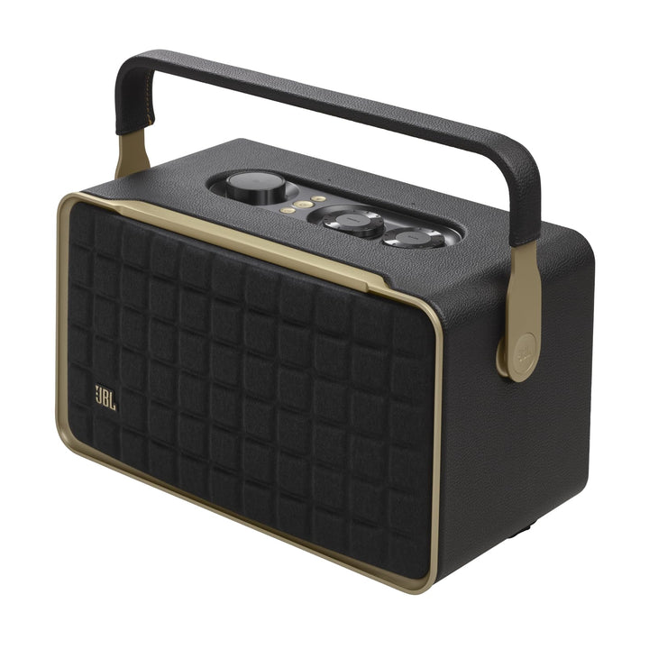 JBL Authentics 300 Tragbarer Smart Home Lautsprecher – 70er Jahre Retro-Design Bluetooth Box – Mit G