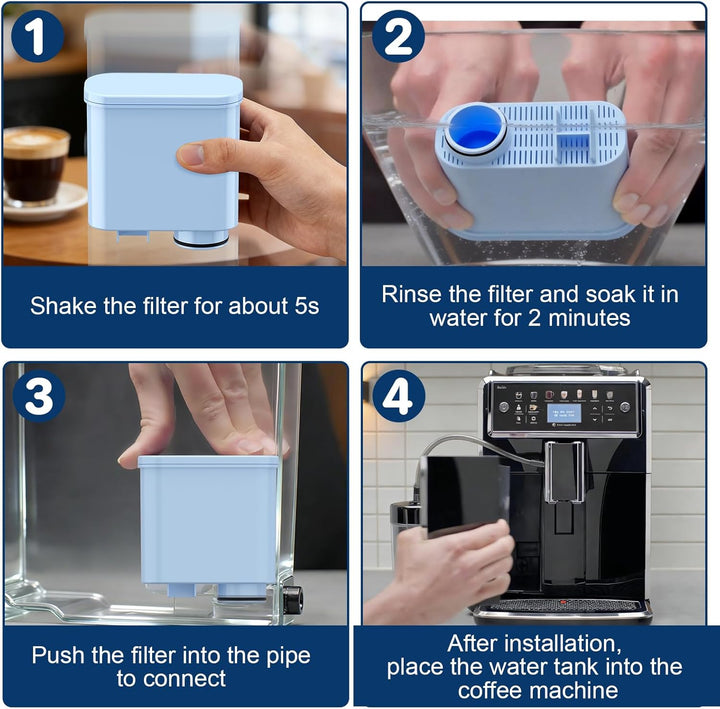 6 Stück Wasserfilter für Philips Saeco AquaClean CA6903,Kompatibel mit Philips 3100, 4000, 5000, Xel