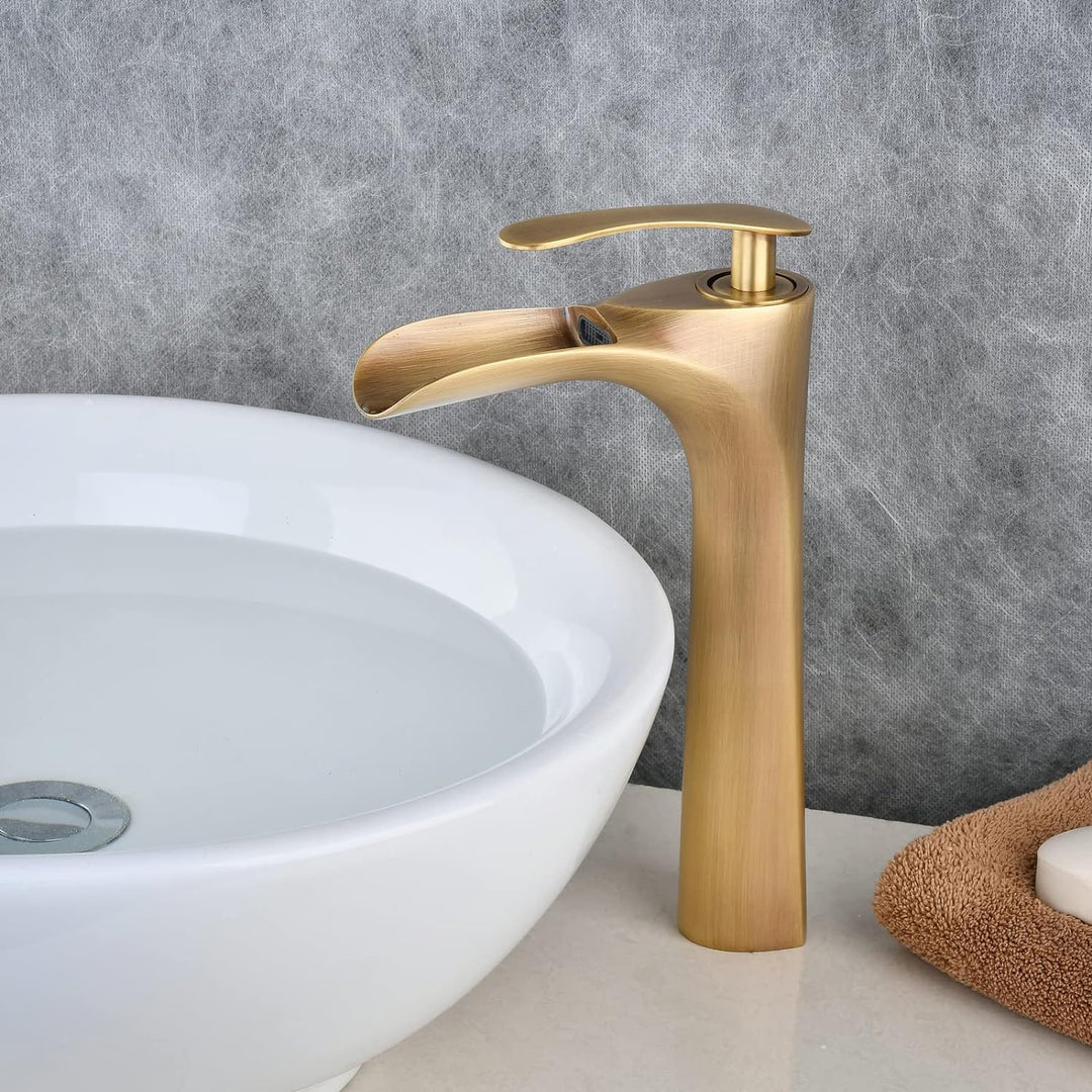 Wasserhahn Vintage Wasserhahn Antik Beelee Wasserfall Waschbecken Armaturen Antik Messing Monoblock