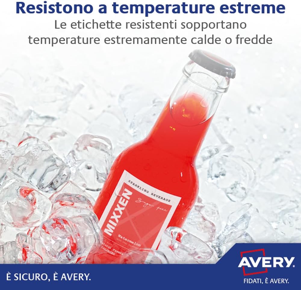 AVERY Zweckform Italien L6 Etiketten aus Polyester 99.1 x 42.3 weiss