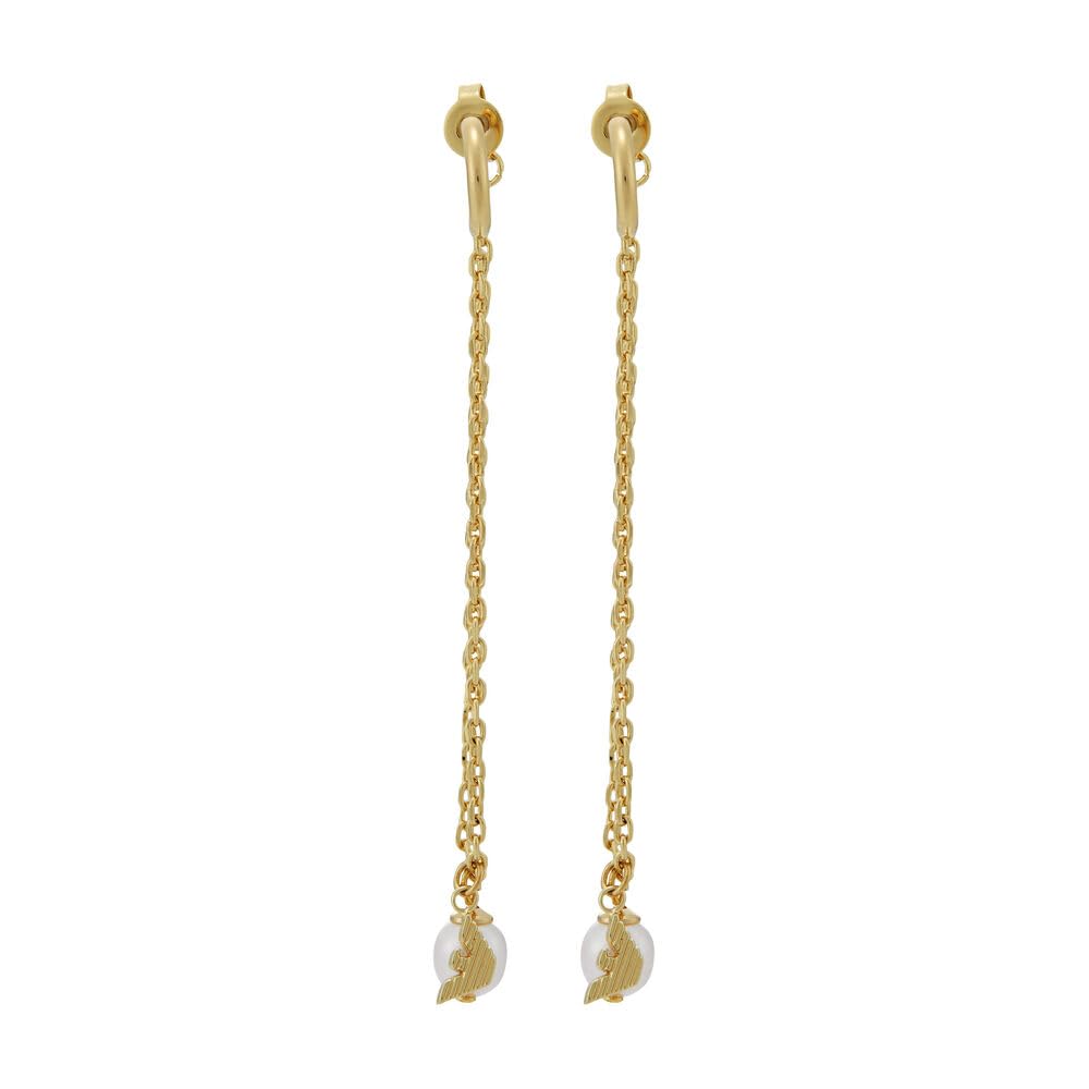 Emporio Armani Damen Ohrringe mit Messingverschluss Gold-Ton, Gold-Ton