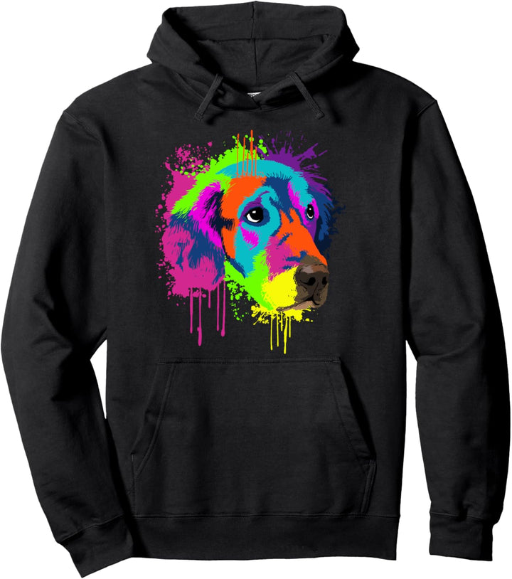 Splash Art Golden Retriever Hundehalter Geschenkidee Hunde Pullover Hoodie
