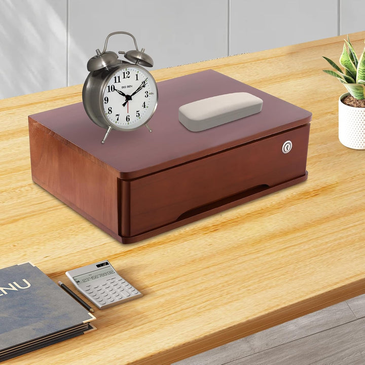1 Schicht Desktop Storage Box, Desktop Storage Box mit abschliessbarer Schublade, Bürobedarf Schubla