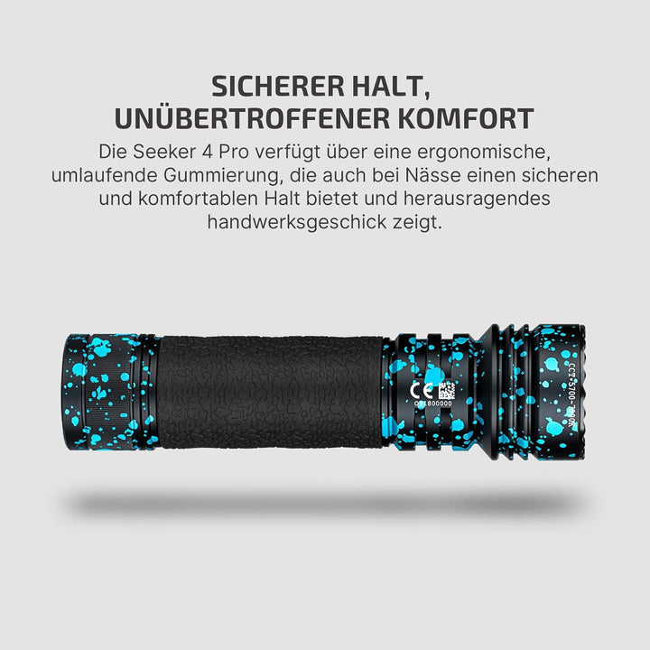 OLIGHT Seeker 4 Pro LED Taschenlampe mit Holster, 4600 Lumen 260 Meter, USB-C Wiederaufladbare Tasch