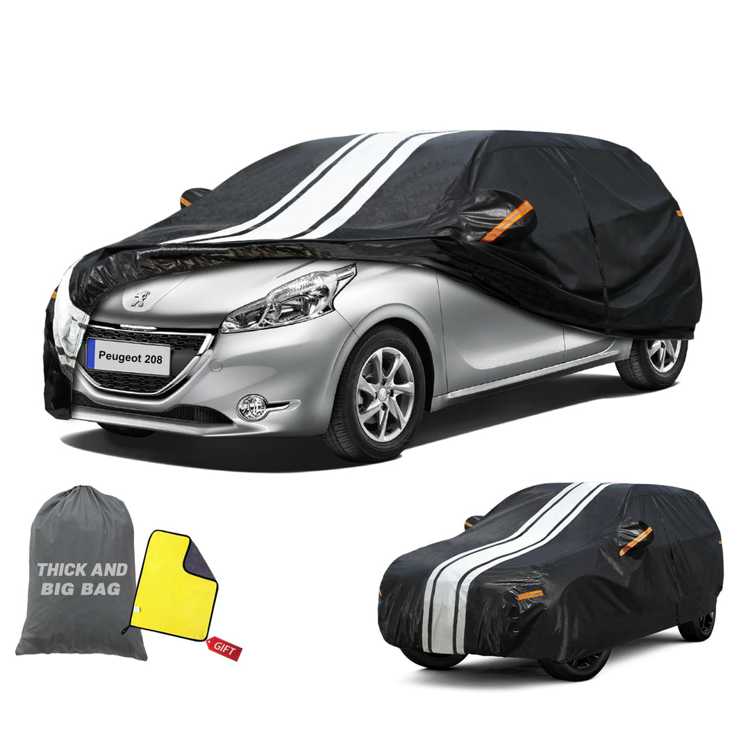 Autoabdeckung Wasserdicht Atmungsaktiv Passend für Peugeot 208 2012-2026, Vollgarage Autoplane für S
