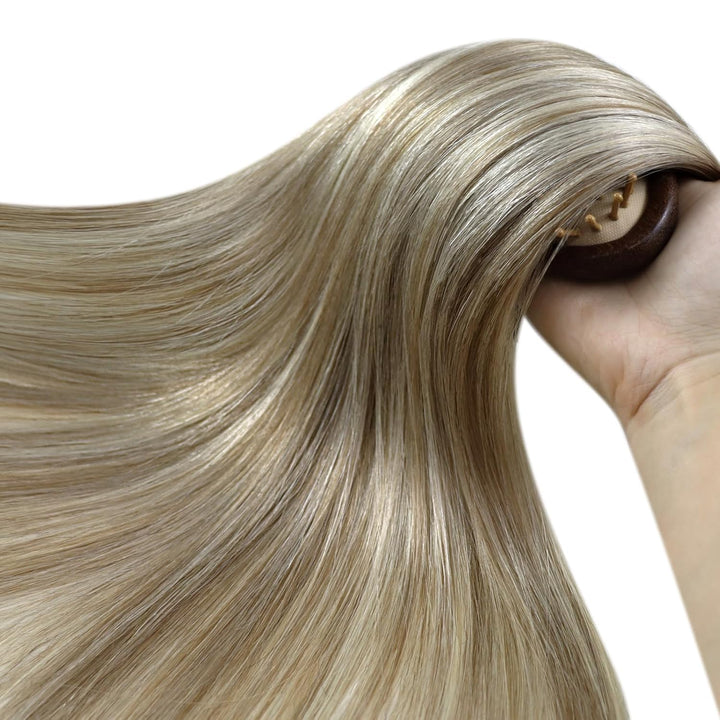 YoungSee Extensions Echthaar Microring Hellbraun Microring Extensions Echthaar 45 cm Microring Haarv