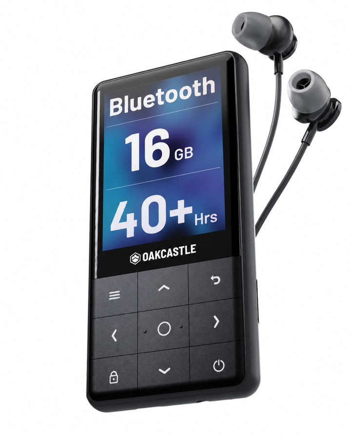 MP3-Player mit Bluetooth | MP3-Player mit 16 GB internem Speicher, erweiterbar auf 128 GB | Schnelll