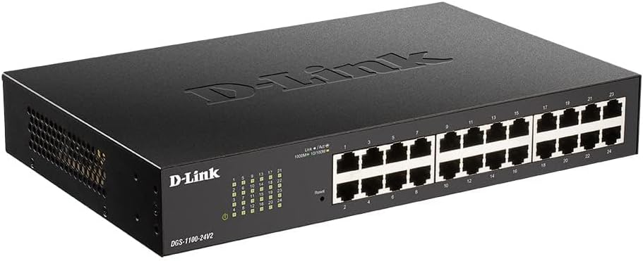 D-Link DGS-1100-24V2/E Gigabit Smart Switch (24 Ports, 10/100/1000 Mbit/s, einfache Plug &amp; Play-Inst